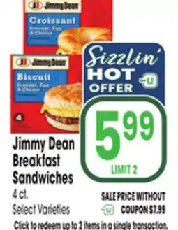 Jewel-Osco Jimmy Dean Breakfast Sandwiches offer