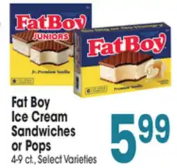 Jewel-Osco Fat Boy Ice Cream Sandwiches or Pops offer