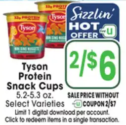 Jewel-Osco Tyson Protein Snack Cups offer