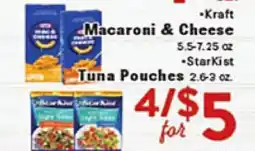 Rio Valley Market •Kraft Macaroni & Cheese •StarKist Tuna Pouches offer