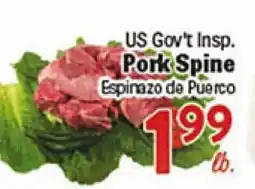 Rio Valley Market US Gov't Insp. Pork Spine offer