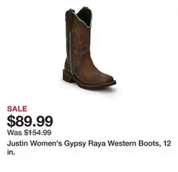 Tractor Supply Company Justin Women's Gypsy Raya Western Boots, 12 in offer