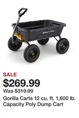 Tractor Supply Company Gorilla Carts 12 cu. ft. 1,600 lb. Capacity Poly Dump Cart offer