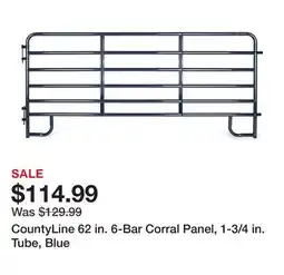 Tractor Supply Company CountyLine 62 in. 6-Bar Corral Panel, 1-3/4 in. Tube, Blue offer