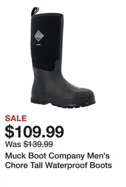 Tractor Supply Company Muck Boot Company Men's Chore Tall Waterproof Boots offer