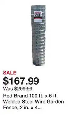 Tractor Supply Company Red Brand 100 ft. x 6 ft. Welded Steel Wire Garden Fence, 2 in. x 4 in. Mesh offer