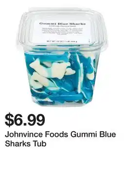 Wegmans Johnvince Foods Gummi Blue Sharks Tub offer