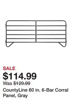Tractor Supply Company CountyLine 60 in. 6-Bar Corral Panel, Gray offer