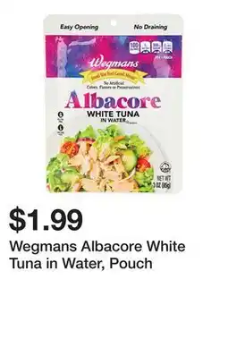 Wegmans Wegmans Albacore White Tuna in Water, Pouch offer