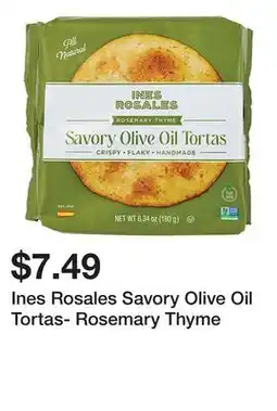 Wegmans Ines Rosales Savory Olive Oil Tortas- Rosemary Thyme offer