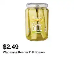 Wegmans Wegmans Kosher Dill Spears offer