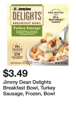 Wegmans Jimmy Dean Delights Breakfast Bowl, Turkey Sausage, Frozen, Bowl offer