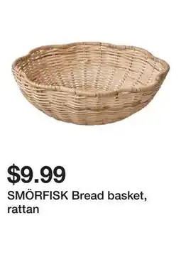 Ikea SMÖRFISK Bread basket, rattan offer