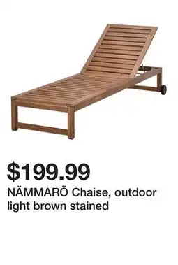 Ikea NÄMMARÖ Chaise, outdoor light brown stained offer