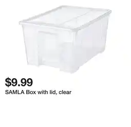 Ikea SAMLA Box with lid, clear offer