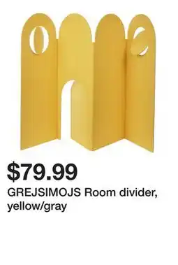 Ikea GREJSIMOJS Room divider, yellow/gray offer