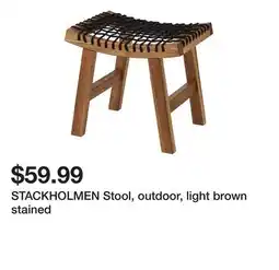 Ikea STACKHOLMEN Stool, outdoor, light brown stained offer