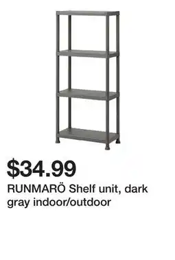 Ikea RUNMARÖ Shelf unit, dark gray indoor/outdoor offer