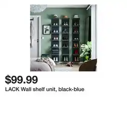 Ikea LACK Wall shelf unit, black-blue offer