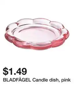 Ikea BLADFÅGEL Candle dish, pink offer