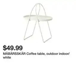 Ikea MÅBÄRSSKÄR Coffee table, outdoor indoor/white offer
