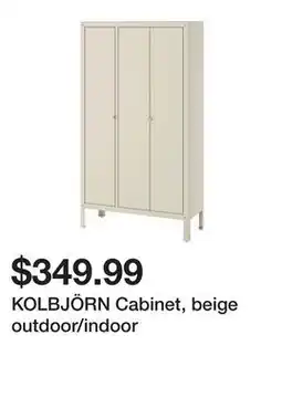 Ikea KOLBJÖRN Cabinet, beige outdoor/indoor offer