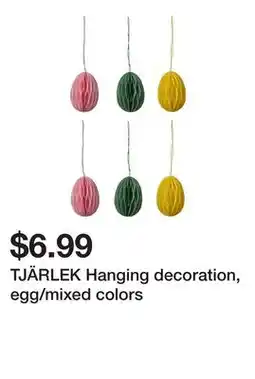 Ikea TJÄRLEK Hanging decoration, egg/mixed colors offer