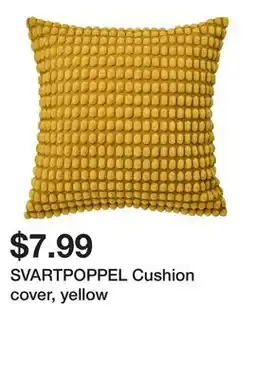 Ikea SVARTPOPPEL Cushion cover, yellow offer