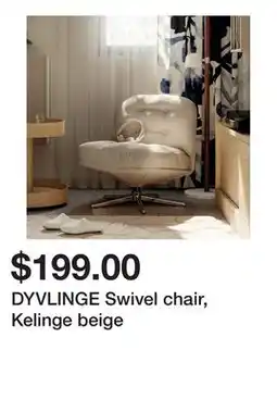 Ikea DYVLINGE Swivel chair, Kelinge beige offer