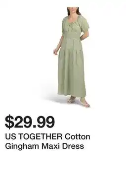 Marshalls US TOGETHER Cotton Gingham Maxi Dress offer
