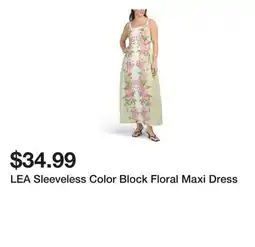 Marshalls LEA Sleeveless Color Block Floral Maxi Dress offer