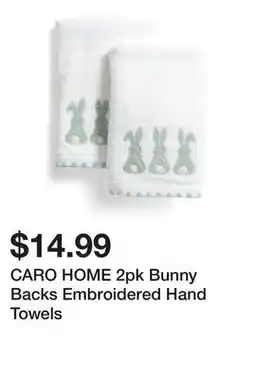 Marshalls CARO HOME 2pk Bunny Backs Embroidered Hand Towels offer