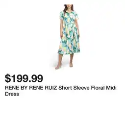 Marshalls RENE BY RENE RUIZ Short Sleeve Floral Midi Dress offer