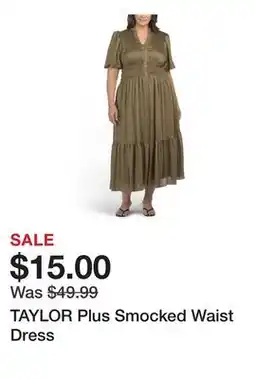 Marshalls TAYLOR Plus Smocked Waist Dress offer