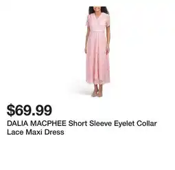 Marshalls DALIA MACPHEE Short Sleeve Eyelet Collar Lace Maxi Dress offer