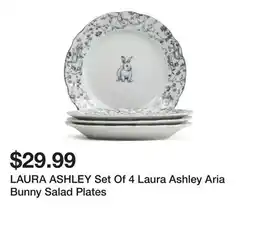 Marshalls LAURA ASHLEY Set Of 4 Laura Ashley Aria Bunny Salad Plates offer