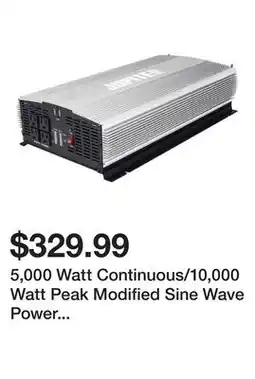 Harbor Freight Tools 5,000 Watt Continuous/10,000 Watt Peak Modified Sine Wave Power Inverter offer