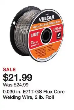 Harbor Freight Tools 0.030 in. E71T-GS Flux Core Welding Wire, 2 lb. Roll offer