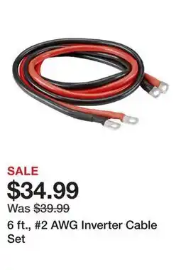 Harbor Freight Tools 6 ft., #2 AWG Inverter Cable Set offer