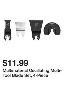 Harbor Freight Tools Multimaterial Oscillating Multi-Tool Blade Set, 4-Piece offer