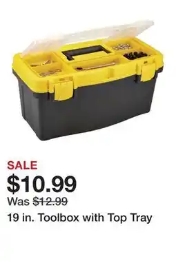 Harbor Freight Tools 19 in. Toolbox with Top Tray offer