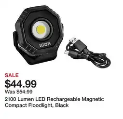 Harbor Freight Tools 2100 Lumen LED Rechargeable Magnetic Compact Floodlight, Black offer
