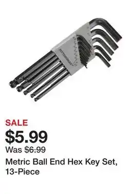 Harbor Freight Tools Metric Ball End Hex Key Set, 13-Piece offer