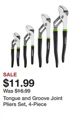 Harbor Freight Tools Tongue and Groove Joint Pliers Set, 4-Piece offer