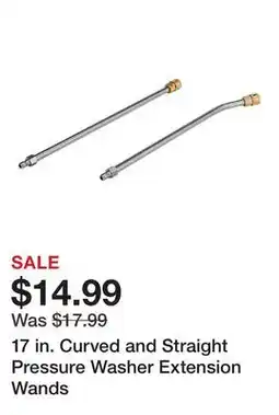 Harbor Freight Tools 17 in. Curved and Straight Pressure Washer Extension Wands offer