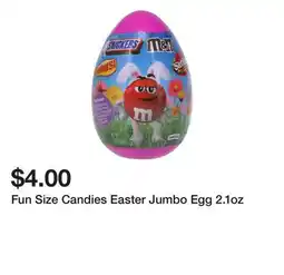Five Below Fun Size Candies Easter Jumbo Egg 2.1oz offer