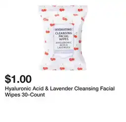 Five Below Hyaluronic Acid & Lavender Cleansing Facial Wipes 30-Count offer