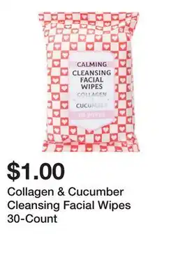 Five Below Collagen & Cucumber Cleansing Facial Wipes 30-Count offer