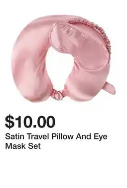 Five Below Satin Travel Pillow And Eye Mask Set offer