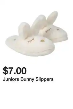 Five Below Juniors Bunny Slippers offer